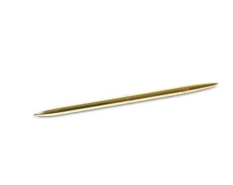 Gold Ballpoint Pen – LSW Retractable Pen with Black Ink | Journaling Pen | Minimal Stationery Gift | Notebook Accessory