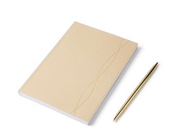 A5 Bullet Journal in Beige – Dotted Notebook with 192 Pages | Softcover Writing Journal | Minimalist Stationery Gift | Made in the UK