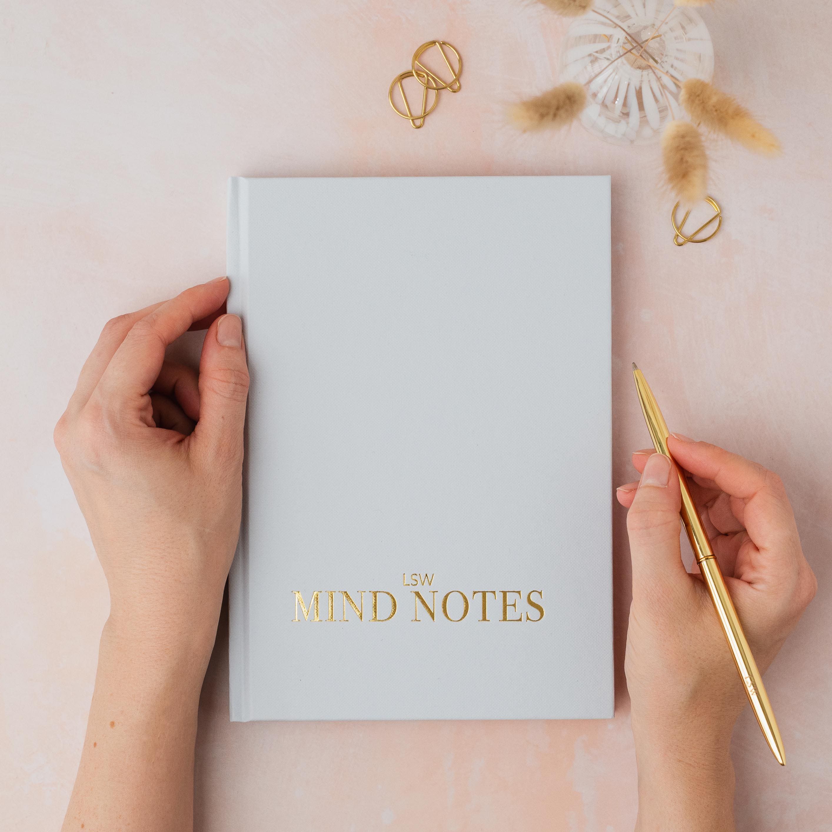 LSW London Mind Notes - 6-Month Undated Journal With Mental Health Practices - 225 Pages A5 - Wellness, Self-Care & Personal Development Journal