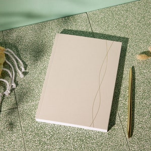 A5 bullet journal in mist colour | 192 dotted pages | notepad | journal | gold foil | luxury | quality premium stationery | LSW London