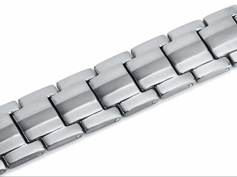 Silver wide small element men arthritis titanium fitness bracelet