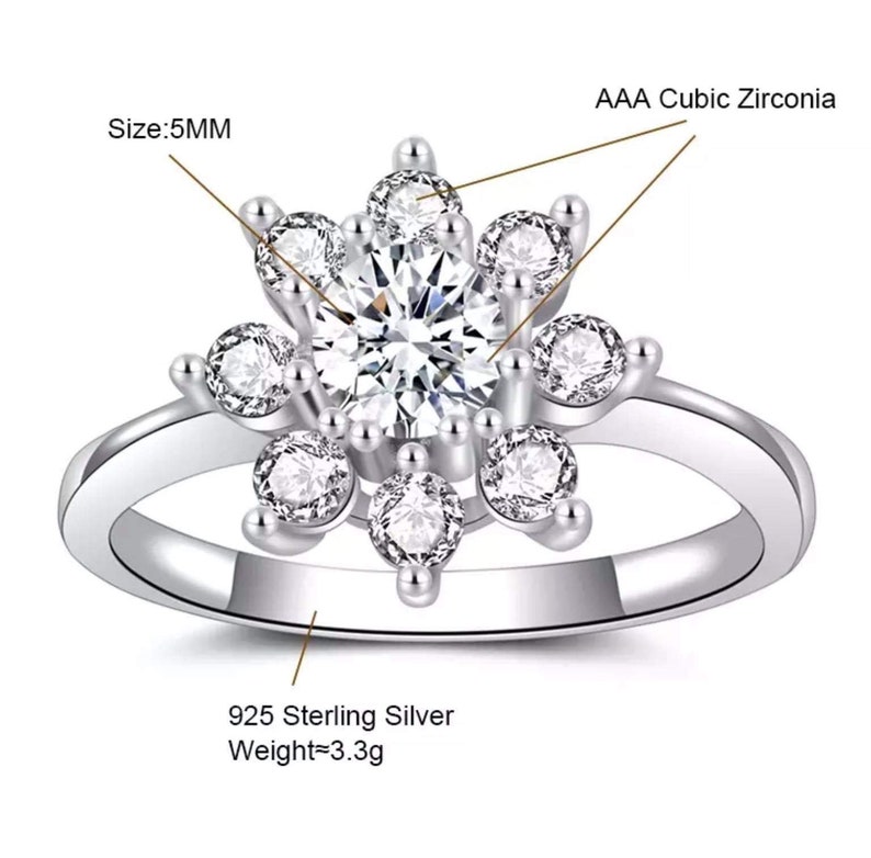 anniversary gift gift for her jewelry cubic zirconia ring real 925 sterling silver christmas gift Jewelry set necklace zircon