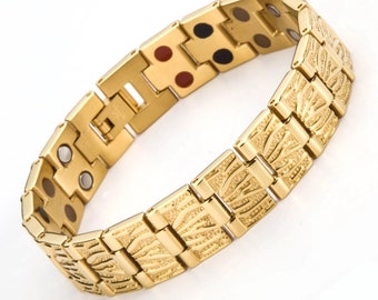 Gold ----Dubai Gold Energy Power bracelet Bio Bracelet comes in 3 colors  (choose your color ) will receive 2 bracelets