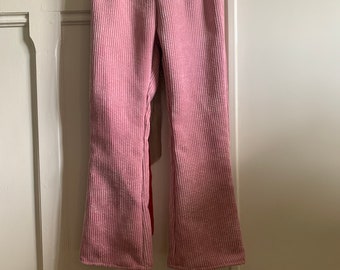 Pink Sewbibiche DINGXI flared leggings for children