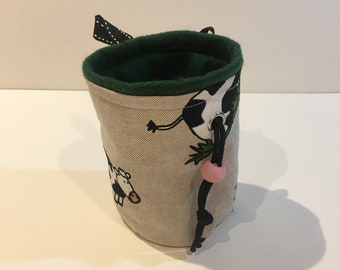 Cow Chalk Bag/Utility Bag