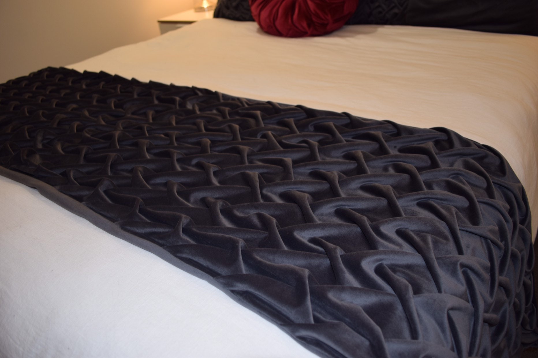 Velvet Bed Runner VARIOUS COLOURS Luxurious Bedding Bed Etsy