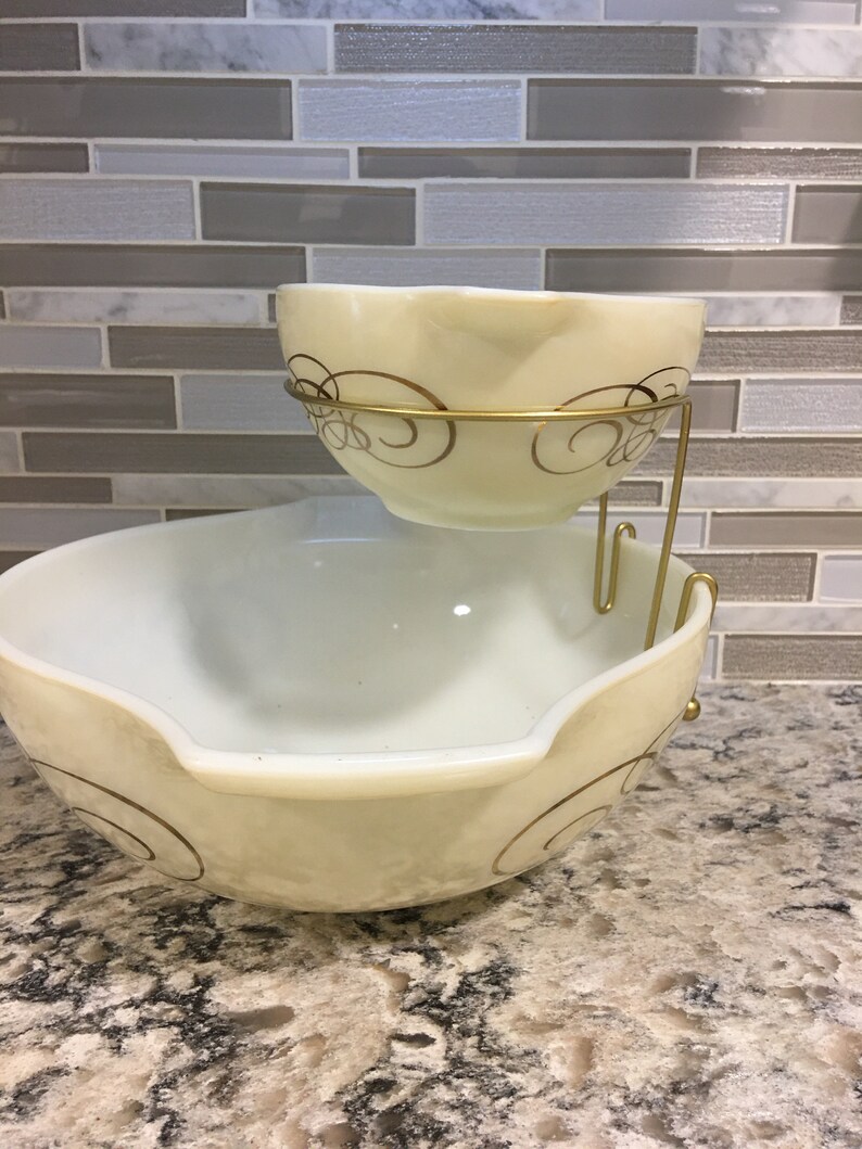 Pyrex Chip and Dip Reproduction Bracket Etsy