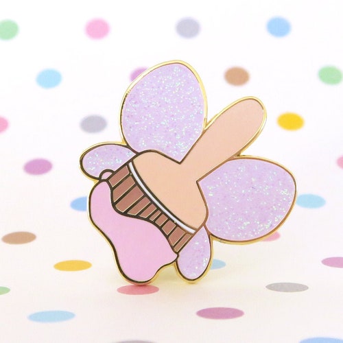 Baby Paint Brush Neopets Enamel Pin Paint Brush Bow Baby Etsy Canada
