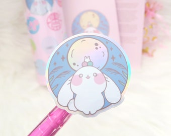 Tsukimi Bunny Holo Vinyl Sticker