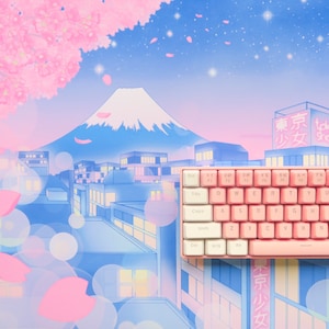 Tokyo Moonlight Deskmat - Kawaii Desk Mat image 4