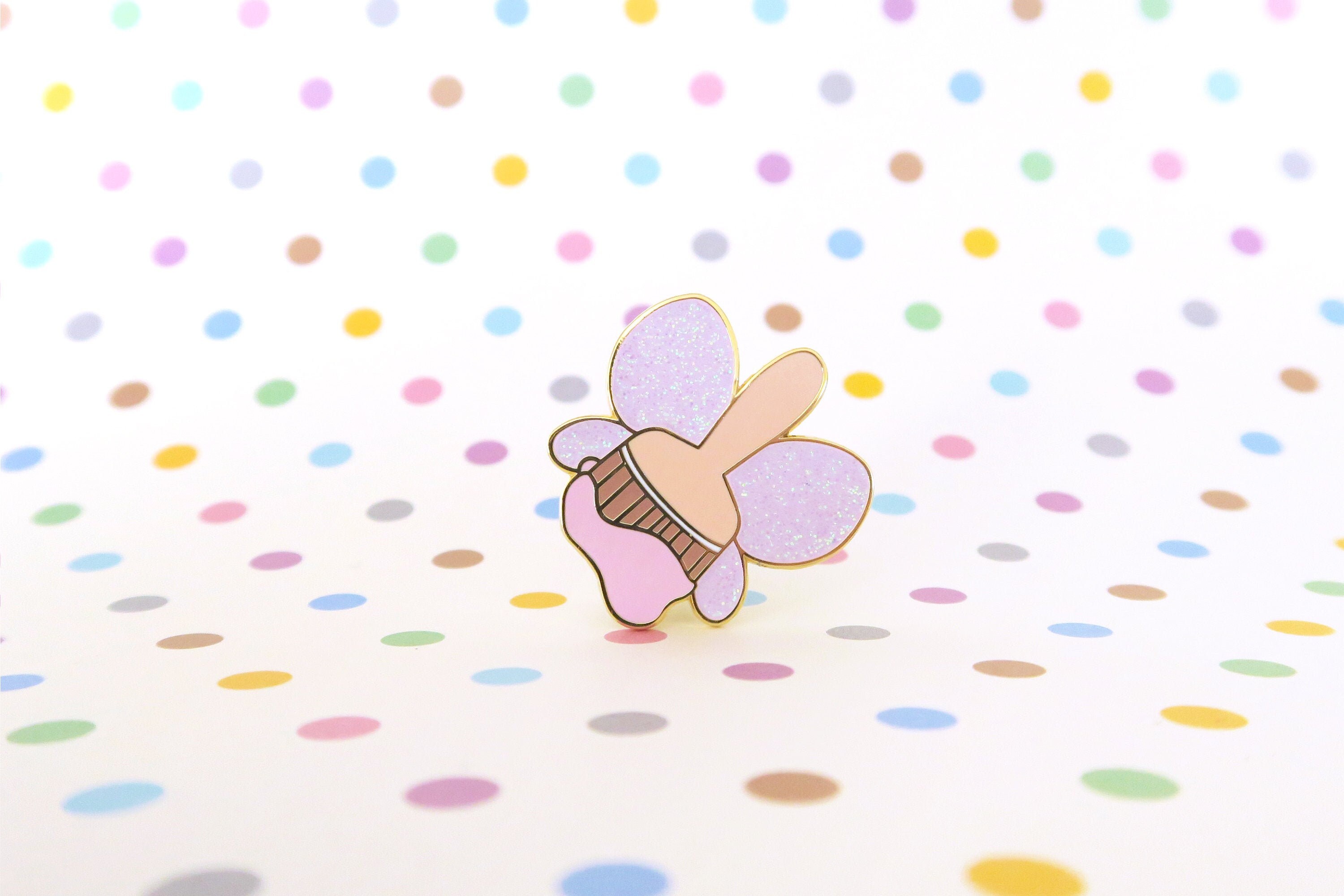 Faerie Paint Brush Enamel Pin Etsy