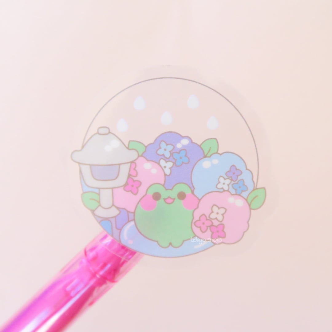 Rainy Days Frog Clear Vinyl Sticker - Etsy