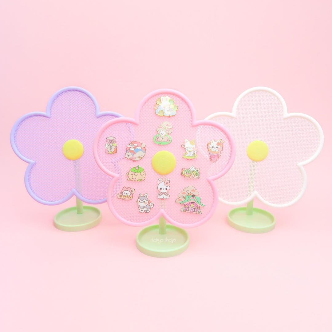 Daisy Flower Enamel Pin Display (stand / Hang 2-way) - Etsy