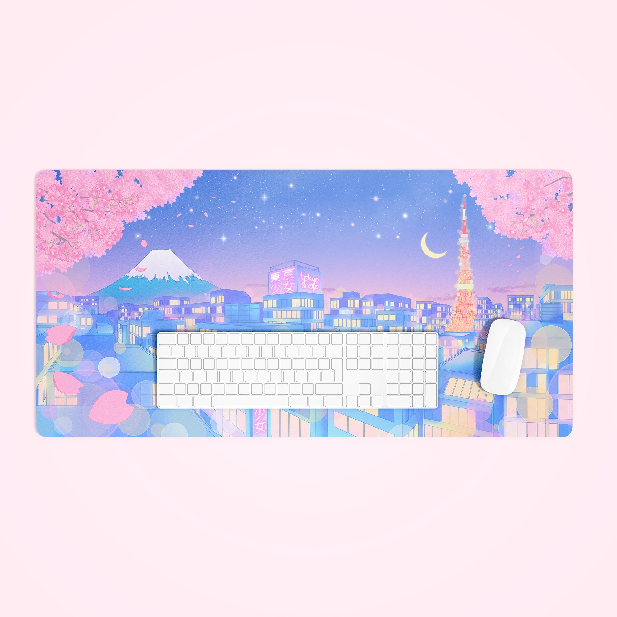 Tokyo Moonlight Deskmat - Kawaii Desk Mat