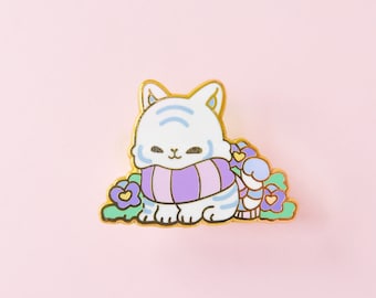 White Tiger Enamel Pin