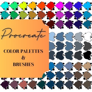 Procreate Color Palette Set and Brushes | Color Palettes | Bonus Brushes v50