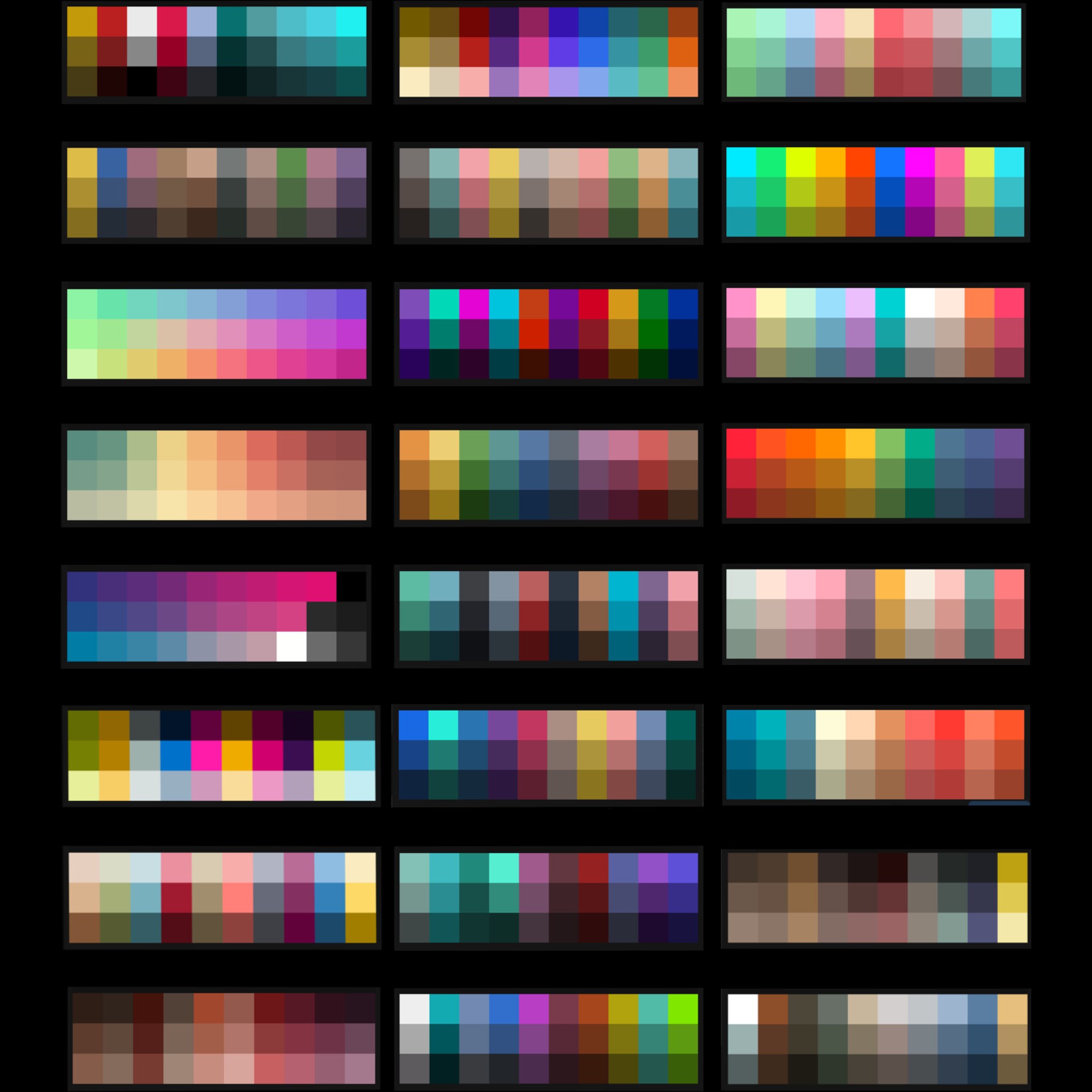 Procreate Color Palette Set | 24 Color Palettes | Bonus Brushes 0.1 - Etsy