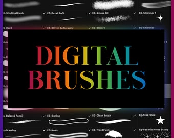 ¡Descubre 166 pinceles para Procreate para tu arte digital! / Pinceles y sellos completos para Procreate / Paletas de colores gratuitas