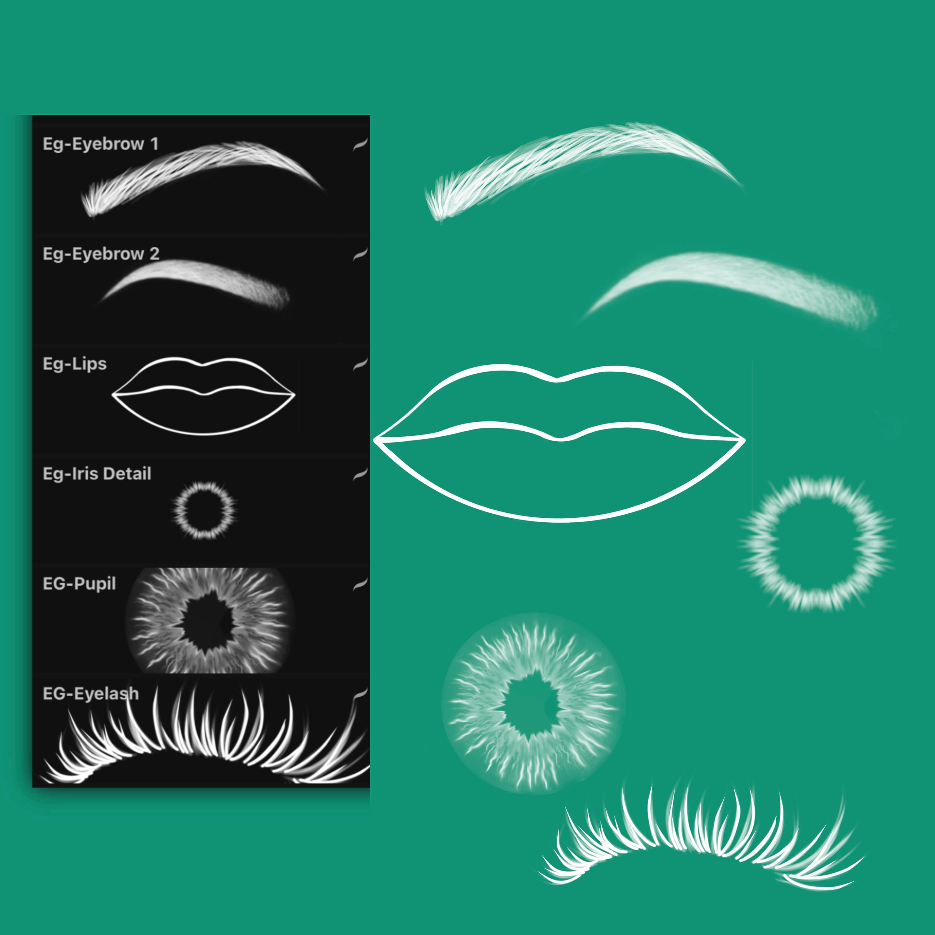 Complete Procreate Brush Bundle - 75+ Versatile Brushes and 150+ Color ...
