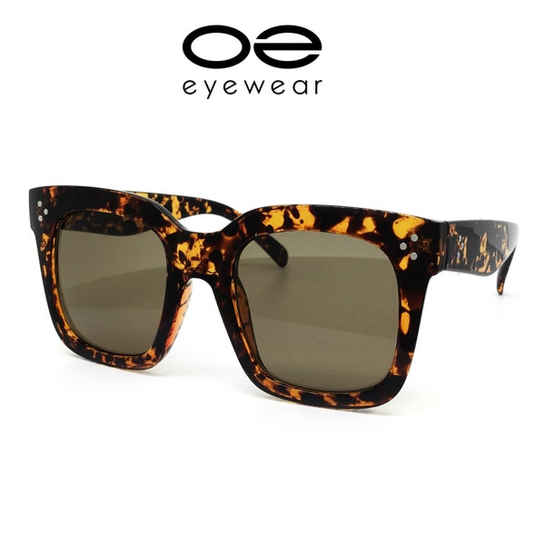 O2 Eyewear 7222 Premium Oversize XXL Women Men Brand Style Fashion Sunglasses (BR)