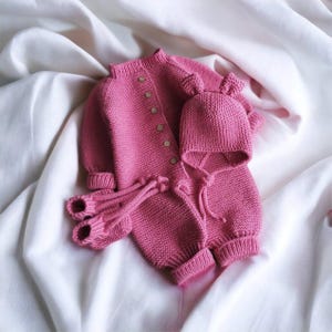 Set pagliaccetto e stivali per neonato Tuta lavorata a maglia per neonato Abbigliamento invernale per neonato Set neonato Set regalo per la nuova mamma Completo da portare a casa