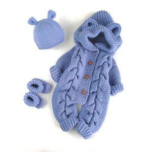 Set pagliaccetto e stivali per neonato Tuta lavorata a maglia per neonato Abbigliamento invernale per neonato Set neonato Set regalo per la nuova mamma Completo da portare a casa