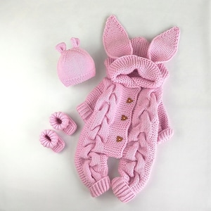 Set pagliaccetto e stivali per neonato Tuta lavorata a maglia per neonato Abbigliamento invernale per neonato Set neonato Set regalo per la nuova mamma Completo da portare a casa