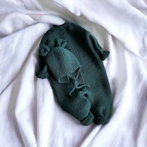 Set pagliaccetto e stivali per neonato Tuta lavorata a maglia per neonato Abbigliamento invernale per neonato Set neonato Set regalo per la nuova mamma Completo da portare a casa