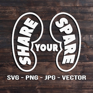 Deel uw reserve nierbewustzijn Vector Sjabloon SVG / PNG / JPG / dxf Tshirt Zeefdruk Ontwerp Cricut, Brother, Silhouet, Cameo