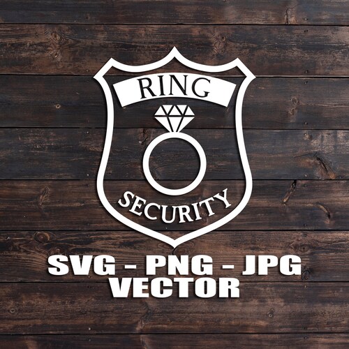 Ring Security Badge Wedding Ring Bearer Printable Vector - Etsy