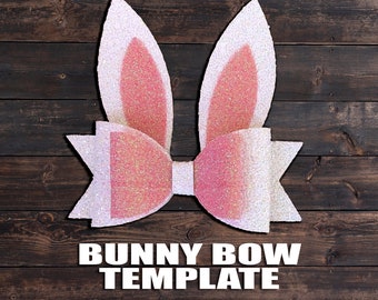 Easter Bunny Bow SVG Vector Template Pattern Download