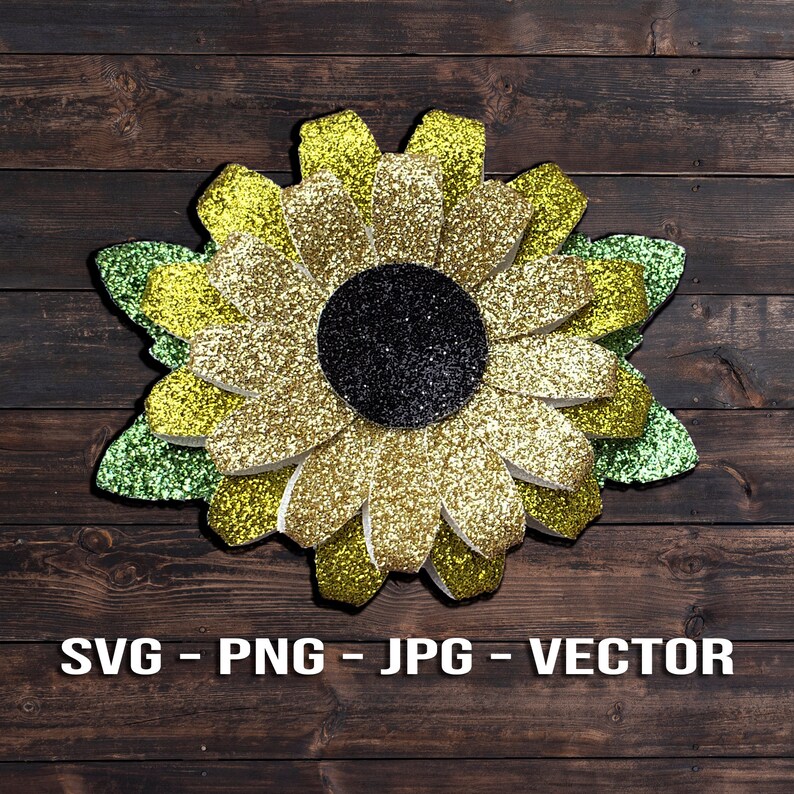 Download 3D Sunflower Daisy Flower Hair Bow SVG Summer Hair Clip | Etsy