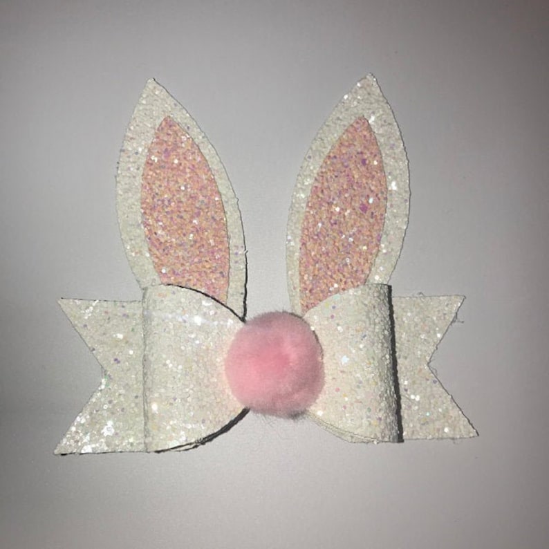 Download Easter Bunny Bow SVG Bunny Ears Hair Bow Template Vector ...
