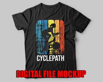 Cyclepath Cycling Spin Bike Class T-shirt Screen-print Digital Download