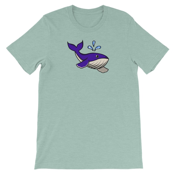 Rorqual bleu de de de bande dessinée Illustration Noël cadeau manches courtes T-Shirt unisexe cb9f0d Rorqual bleu de de de bande dessinée Illustration Noël cadeau manches courtes T-Shirt unisexe cb9f0d