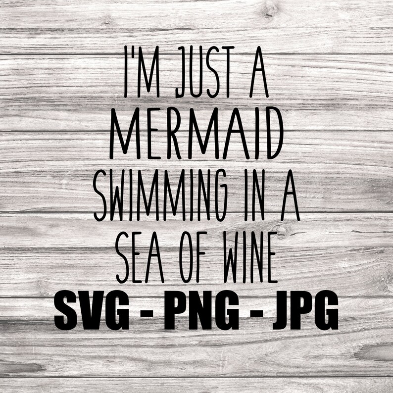 Download Just a Mermaid Swimming in a Sea of Wine Beach SVG ...