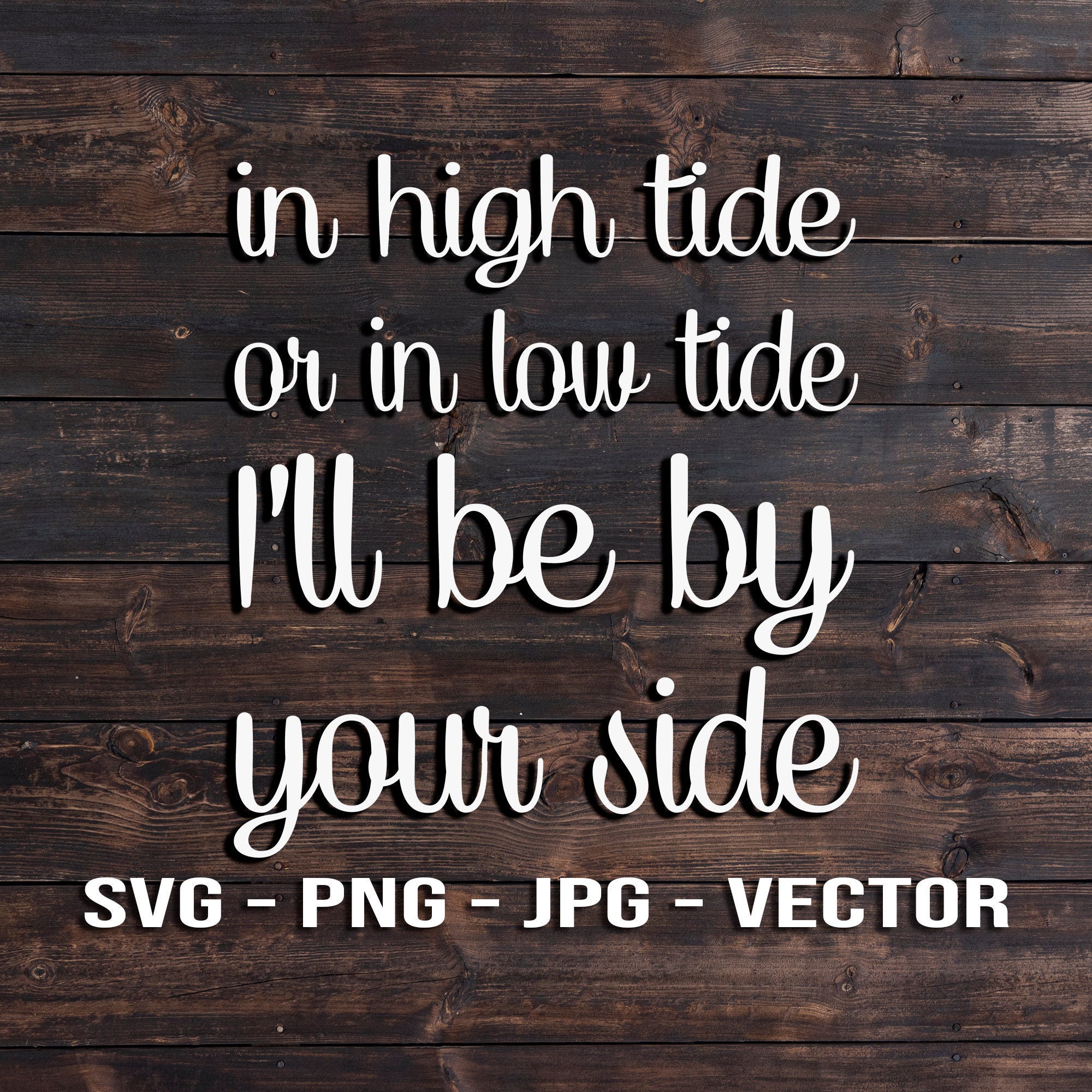 In high tide or in low tide I'll be by your side Art Print by Anchored in  love