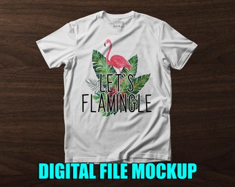 Let's Flamingle tropical flamingo Beach T-shirt Screen-print Digital Download File