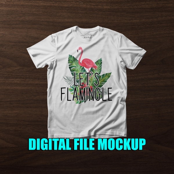 Let's Flamingle tropical flamingo Beach T-shirt Screen-print Digital Download File