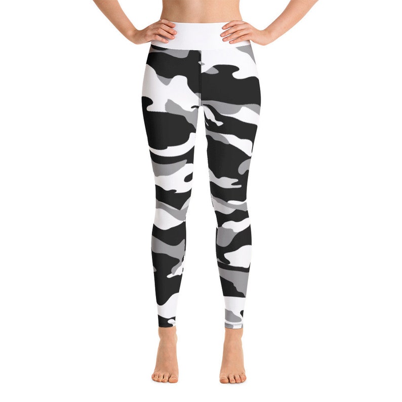white camo yoga pants
