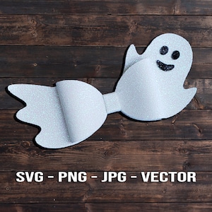 Niedliches Gespenst Halloween Haarschleife SVG - Haarspange Vorlage svg/PNG/Dxf/Jpeg/pdf Vektor Dateien für Cricut, Bruder, Silhouette, DIY Handwerk