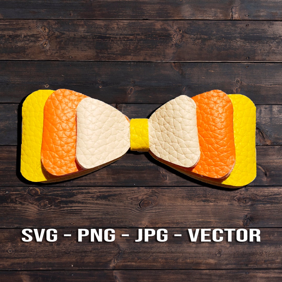 3 Layer Candy Corn Halloween Hair Bow SVG - Hair Clip Template Svg/png ...