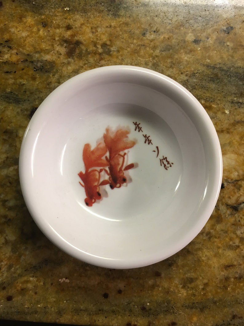 Asian Sauce Dish Japanese Koi Design Set of 10 Durable Etsy