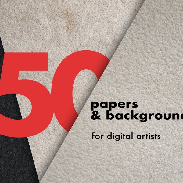 50 Papers & Backgrounds for Procreate, Photoshop, Affinity. Digital Paper, Paper backgrounds, Procreate paper texture