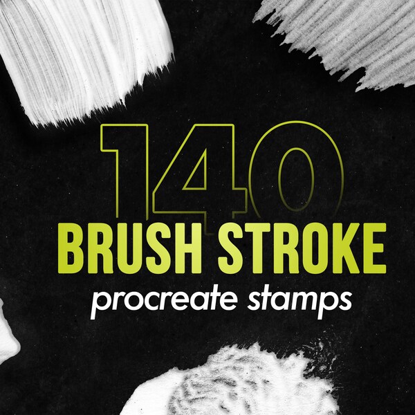 140 Brush Stroke Procreate Stamps