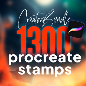 1300 procreate stamps, procreate brushes bundle