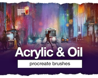 Oil and Acrylic Procreate Brush Set: Painting & Blending (Digital Download)