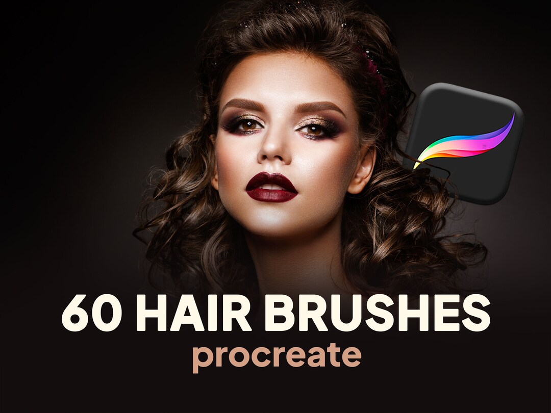 60 Hair Procreate Brushes Etsy