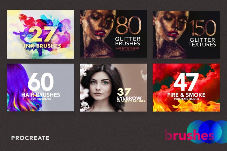 1285 Procreate Brushes 200 Background and Glitter Textures Etsy