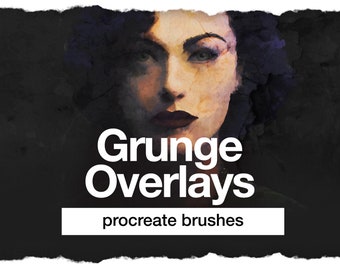 Procreate Brushes - Grunge Overlays, Procreate Stamps